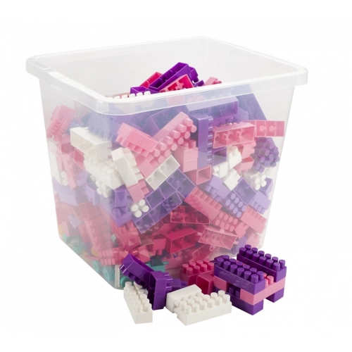 klocki konstrukcyjne 500el. w pojemniku dla dziewczynek